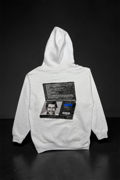 WHiTE SNOW HEAVYWEiGHT "PABLO  ESCOBAR" HOODiE