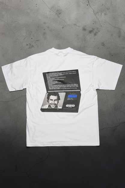 WHiTE SNOW HEAVY WEiGHT T-SHiRT "PABLO ESCOBAR"